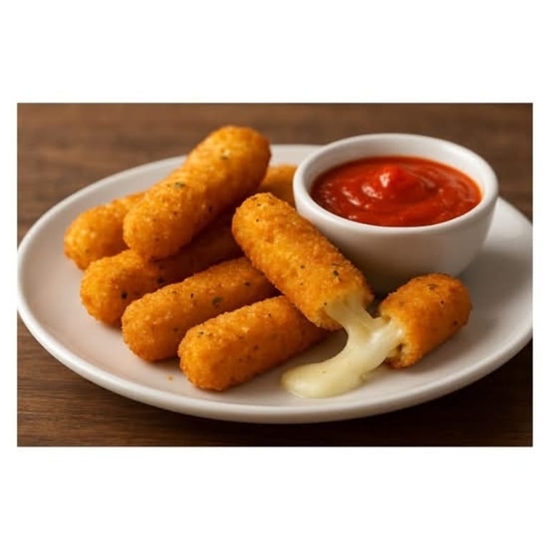 Savor our mozzarella sticks