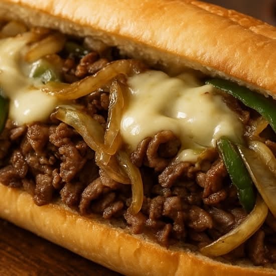 Philly Cheese Steak Sandwich.