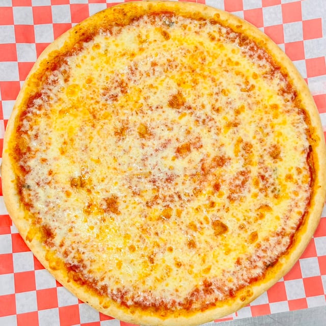 Plain Cheese pizza.
