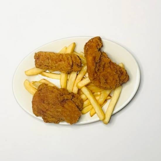 Chicken Fingers (3 Pcs) W/ Fries.